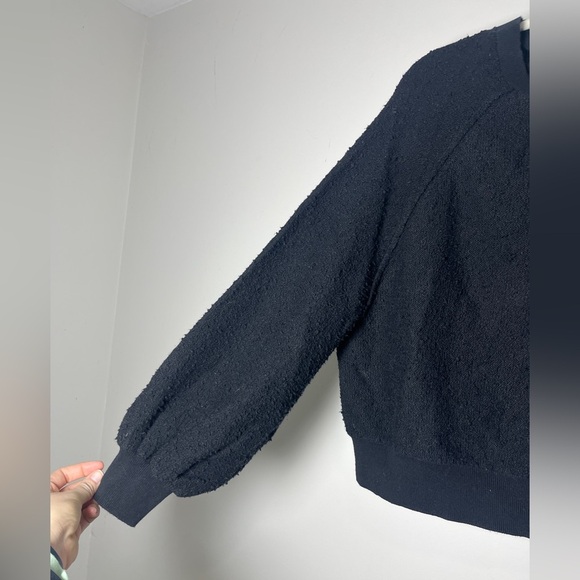 Free People Found My Friend Pullover Black Sz Small Cotton Blend Sweatshirt - Picture 9 of 13